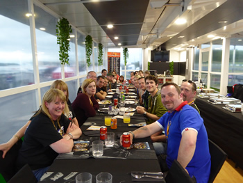 dinner at donington with Kawasaki