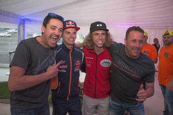 We celebrate with our sponsored Moto3 world champion Brad Binder and brother Darryn