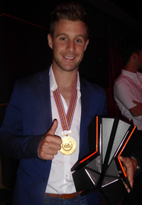 Jonathan Rea with the new SBK Championship trophy