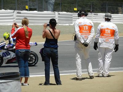 Gresini Team Experience customers enjoy watching the racing from ON the corkscrew!