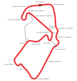 Silverstone circuit map (use courtesy of Silverstone.co.uk)
