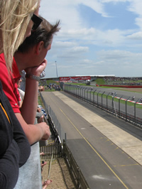 View from private terrace of Pole Position Club