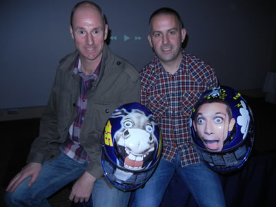 2 original Valentino Rossi helmets signed by him...